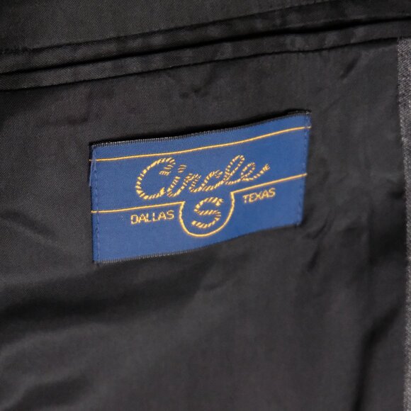 Circle S Blazer Mens 42R Gray Black Western Two Button Vented - Picture 12 of 14